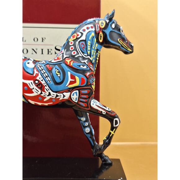 The Trail Of Painted Ponies SPIRITS OF THE NORTHWEST Figurine By Laurie Holman. - Picture 6 of 9